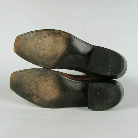 LUCCHESE Mad Dog Goatskin Tan Cowboy Boots 7 D - Picture 6 of 8